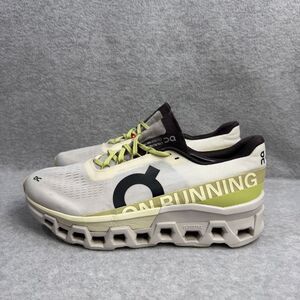 On Running Shoes Mens Size 10.5 Cloudmonster White & Green Athletic Sneakers